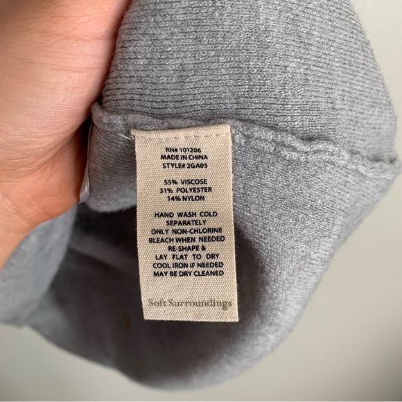 Soft Surroundings Meria snap tunic sweater grey size small - Picture 4 of 6